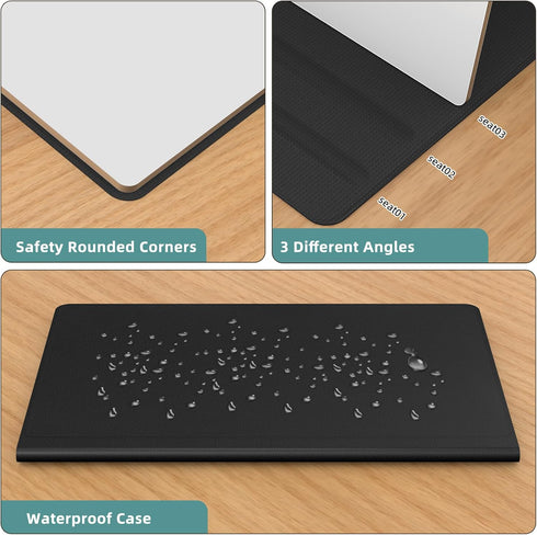 Portable Small White Board, Reusable Dry Erase Board with Stand, Desktop Whiteboard for Office Meeting Business Home 9"