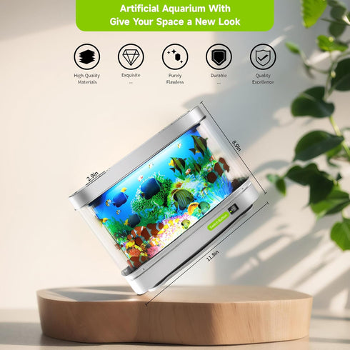 Thosolth Fake Fish Tank Baby Aquarium Toy - Mini Crib Aquarium Lamp. Artificial Fish Lamp Aquarium - Virtual Ocean