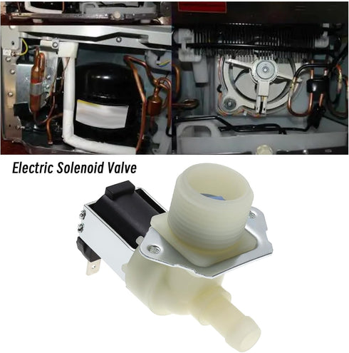 The Lord of the Tools Electric Solenoid Valve AC220-240V 3/4 Inch Normally Closed Water Inlet Flow Switch Valve Quick Connection for Washing Machines