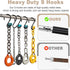 Dreecy 16 Pack S Hook for Hanging Plants, 6 Inch Heavy Duty S Hooks for Closet, Black Rubber Coated