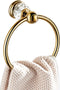 WINCASE Crystal Towel Ring, Gold Towel Holders for Bathrooms, Round Hand Towel Rack, Wall Mounted