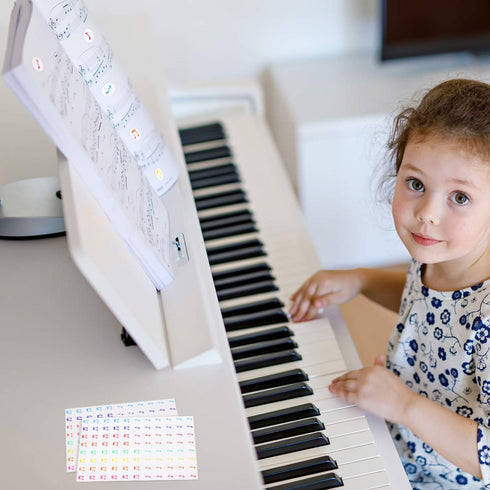 Outus 1760 Pieces Colorful Music Notes Stickers for Kids, 20 Sheets Musical Label Cartoon Stickers for Scrapbooking