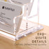 SANRUI Clear Horizontal Business Card Holder Stand - Acrylic Desktop Display Organizer for 240 Cards, 2 Tier 4 Pocket