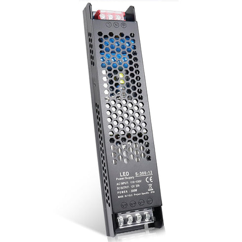 12V 25A 300W Universal Regulated Switching Power Supply, 110V AC to 12V