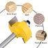 1/4-Inch 6 Set 1/8", 1/4", 5/16", 3/8", 7/16", 1/2" Shank Rabbet Router Bit with Bearings - Interchangeable Bearings