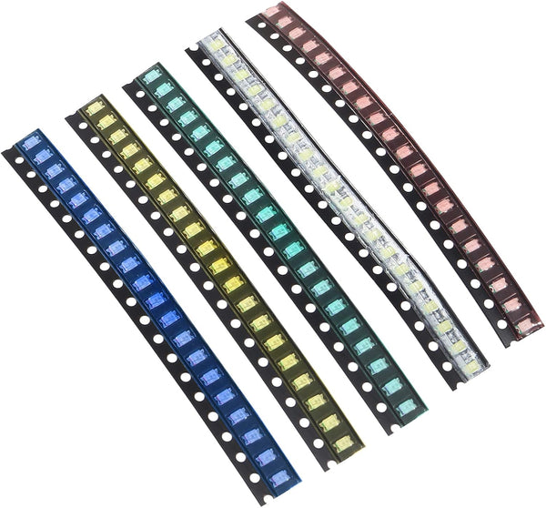 AEDIKO 1206 SMD LED Kit 100pcs 5 Colors SMD LED Diode Lights Kit