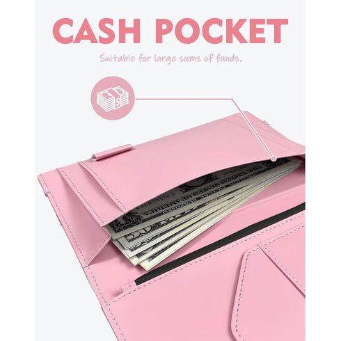 YeeCASE Pink Server Book, Fits Waitress Server Apron, Receipt Holder, Guest Book Perfectly,Waitress Server Accessories