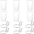 Kuhome 6 Sets Pegboard Hooks with Pegboard Cups, Ring Style Pegboard Bins for Organizing Storage, White Cup Holder
