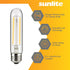 Sunlite LED Vintage T10 Light Bulb 2W Medium E26 Base Warm White