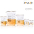 ULAB Scientific Glass Beaker Set with Magnetic Stir Bar Offered, 5 Sizes 50ml 100ml 250ml 500ml 1000ml, 3.3 Boro Griffin Low Form with Printed Graduation, UBG1002