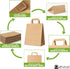 12x7x17 inches 25pcs Qutuus Large Brown Paper Bags with Handles - Brown Paper Grocery Bags with Handles Bulk, Large