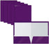 Better Office Products 2 Pocket Glossy Laminated Purple Paper Folders, Letter Size, Box of 25