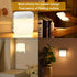 2 Pack Motion Sensor Night Light, Rechargeable Battery Night Lights Warm White, Portable Mini Motion Activated Night