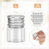 Tessco 100 Pcs 5 ml Mini Glass Bottles with Screw Caps Tiny Jars Empty Glass Vials with Aluminum Lids Small Powder Container for Cosmetic Sample Essential Oil Specimen DIY Craft Storage (Silver) by Tessco