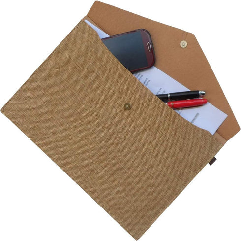 Durable A4 File Folder Document Holder - Portfolio Envelope Case with Snap Closure, Set of 2
