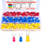 Twidec 250PCS Insulated Fork Spade Wire Connector Assortment Kit, 22-16/16-14/12-10 Gauge #8 Quick Splice Crimp