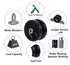 4"x1-1/2" Cast Iron V Groove Caster Wheel, Straight Roller Bearing, Capacity up to 600 lbs, Black Wheel