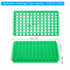 PATIKIL 96 Wells Tube Rack, 1pcs Vial Rack Double Panel Centrifuge Tube Holder for Microcentrifuge Tubes 0.2/0.5/1.5/2ml, Green