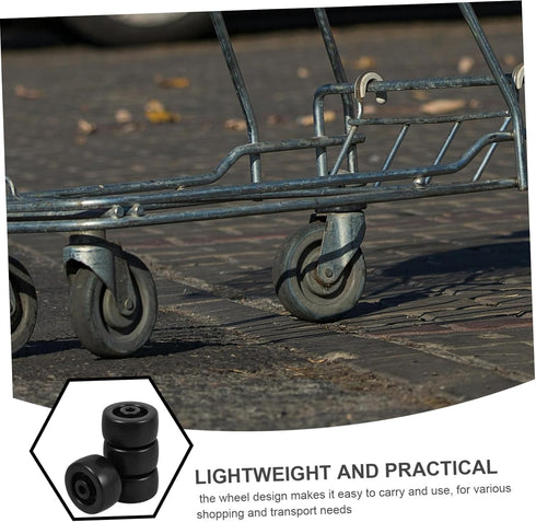 4pcs Cabilock Supermarket Shopping Cart Replacement Wheel Trailer Jack Wheel Utility Cart Rolling Hardware