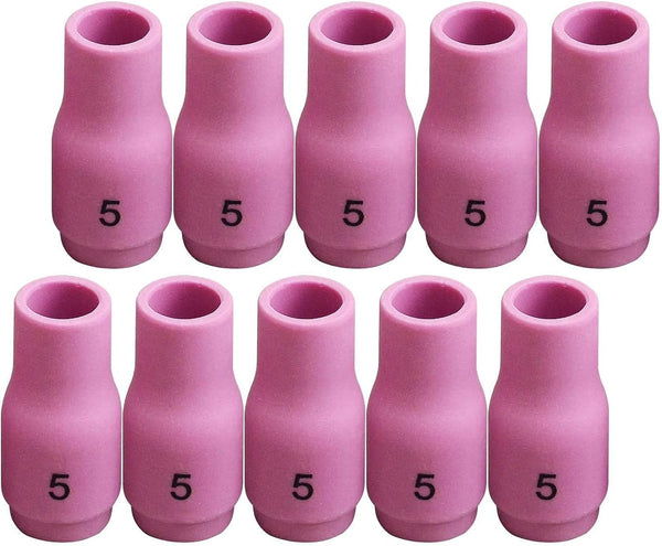 RIVERWELD #5 TIG Alumina Nozzle Ceramic Cups 13N09 5/16" Orifice Fit PTA SR DB WP 9 17 18 20 25 26 10pk