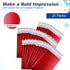 Metallic Matte Red Bubble Mailers, 4x8 Inch Durable Padded Envelopes, Pack of 25 with Secure Self-Seal Closure