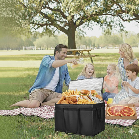 22x14x13, 1-Pack CIVJET Insulated Food Delivery Bag, XXXL Insulated Reusable Grocery Cooler/Hot Bags, Tote Bag