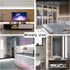 16.4ft,Daylight 6500K Strip,1600 Dimmable 24V DAYBETTER COB LED Strip Light,LED Lights for Bedroom White Dotless LED