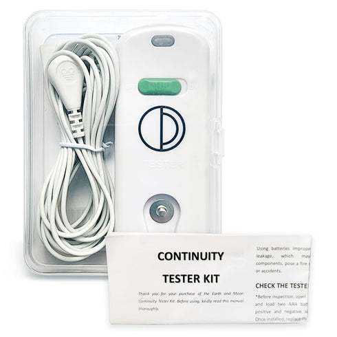 Grounding Continuity Tester for Earthing Products - Easy to Use Tester with Green Light & Grounding Cord