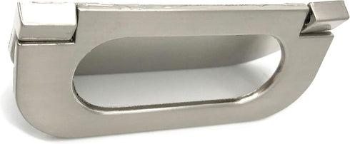 Silver Flat Recessed Type Furniture Wardrobe Drawer Pull Handle, Flush Ring Pull, 2pcs Cabinet