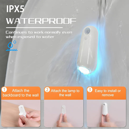 Sensor,8 Toilet Night Light Motion Color Changing USB-C Rechargeable Toilet Bowl Light for Bathroom