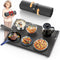 Food Warming Mat with Dual Heating Zones, 4 Temp Settings, Silicone Easy-Clean,