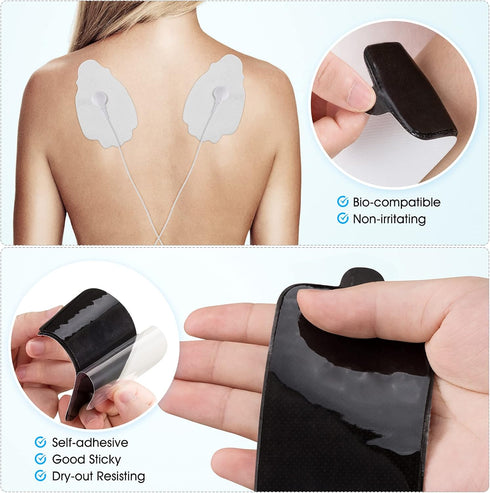 20 Pieces TENS Unit Replacement Pads - Universal 3.5mm Snap-on High Conductivity Electrodes for TENS