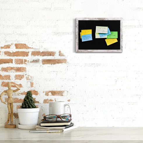 Black Felt Bulletin Board Decorative for Walls with Wood Frame Pin Board for Office Home Kitchen School