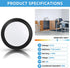6 Inch Dimmable 16.5W 1100Lm 5000K ECOELER Black LED Disk Lights, Surface Mount/Recessed Ceiling Downlight, Daylight