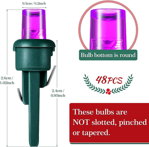 Honoson 120 Count 5 mm Bulbs Bulbs Bulb) Winter LED Replacement Bulk Wide Angle Winter LED Light String Replacement