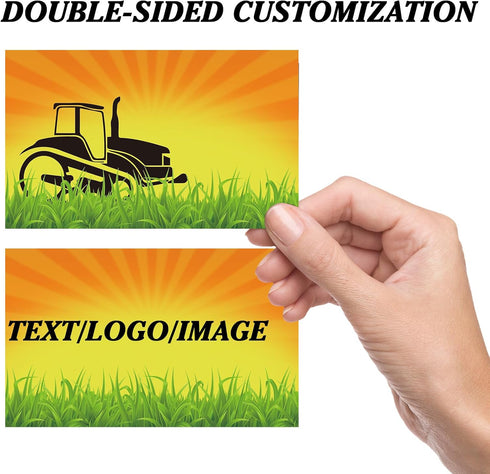 Tredane 1000 3.5"x 2" Custom Business Cards Customized with Logo Photo Text, Personalized Business Cards PCS Printable