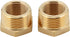 U.S. Solid 2pcs Brass Reducer Hex Bushing, 1" NPT Male x 3/4" NPT Female Pipe Fitting