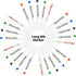 Zhhanhanw 10 20MM Pcs Long Head Deep Hole Marker Pens,Multi channel long pointed deep hole marking pen,Waterproof fast
