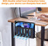 LUKETURE Desk Side Storage, Under Desk Organizer, Steel Hanging Laptop Holder with Pen Holder, Black, M(1 Tier)