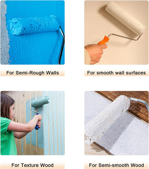 20 Pieces Microfiber Paint Roller Covers, 6 Inch Washable Covers for Roller Frame, House Painting Supplies