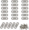 LDEXIN 20Pcs Flat Straight Brace, Stainless Steel 40 x 16 mm Flat Straight