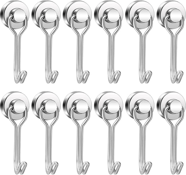 BAVITE Swivel Swing Magnetic Hook, Upgraded Refrigerator Magnetic Hooks, Strong Neodymium Magnet, 30lb Magnetic Hooks