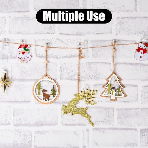 Self Adhesive Clips, 100PCS Plastic Tapestry Wall Hanging Clips for Office Home Decorations