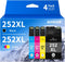 ZIPRINT 252XL Ink Cartridges Combo Pack Remanufactured Replacement for Epson 252 Ink Cartridges (4-Pack)