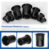 Glarks 320Pcs M3 M4 M5 M6 M8 M10 M12 Set Metric Rivet Nuts Kit Rivet Nuts Black Zinc Plated Carbon Steel Flat Head