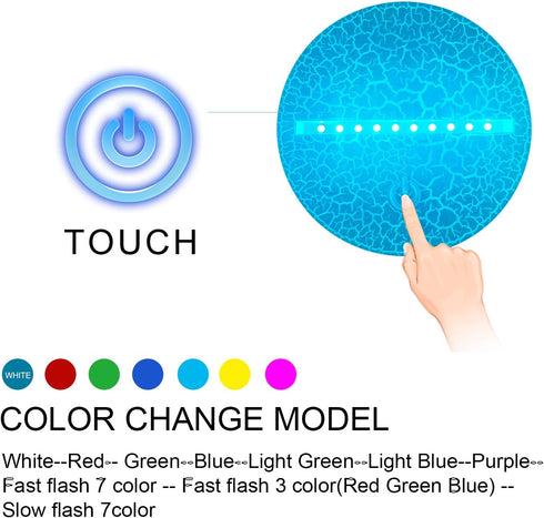 3D 16 Teenager Chrismas Gifts Xmas Gift Illusion Hockey Night Light Lamp Color Changing Smart Touch&Remote Control