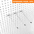 Pegboard Hooks Accessories, 8 Inch Organizer Kit for Garage Tool Storage, 16 Pack