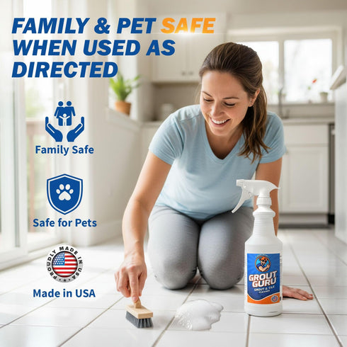 32 Oz The Professional Grout Cleaner for Tile Floors, Acid-Free Floor Gel Cleaner Cleaning Solution for Tile, Marble