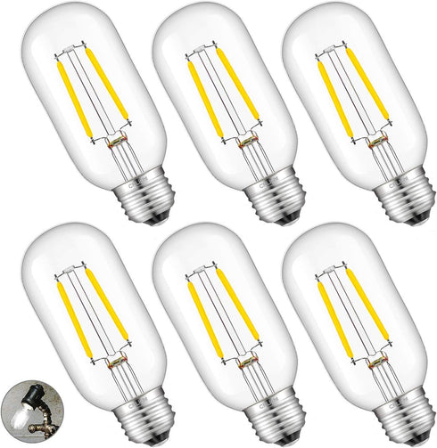 CRLight LED Tubular Bulb, 4000K Daylight White, 30W Equivalent, 300 Lumens, E26 Base, 6 Pack