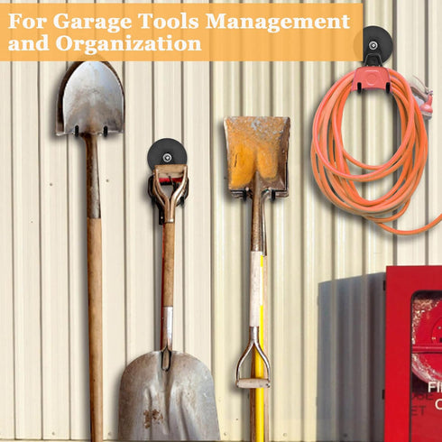Strong Heavy Duty Magnetic Hooks, 2.59" (66 mm) Garage Magnet Hooks with Anti-Slip Coating, 2 Pcs